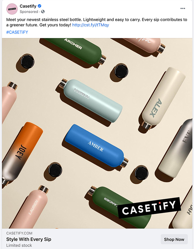 Remarketing Ads Facebook Casetify