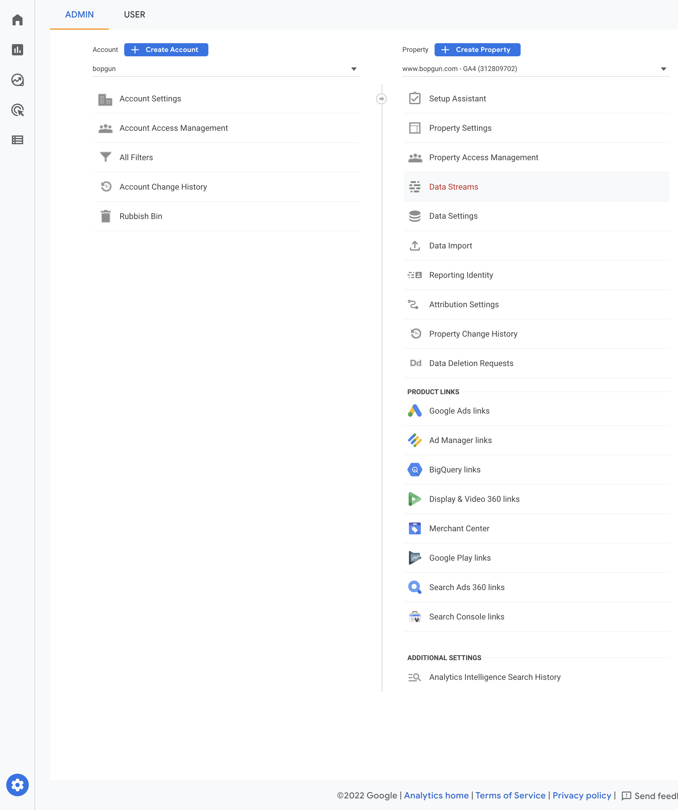 Step two of setting up enhanced measurement in Google Analytics 4